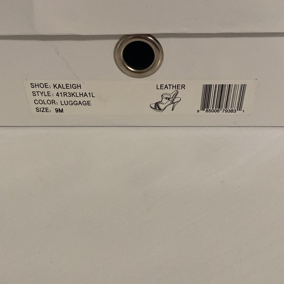 Kors by Michael Kors cognac open toe platform pump.  SALE! - Picture 9 of 11